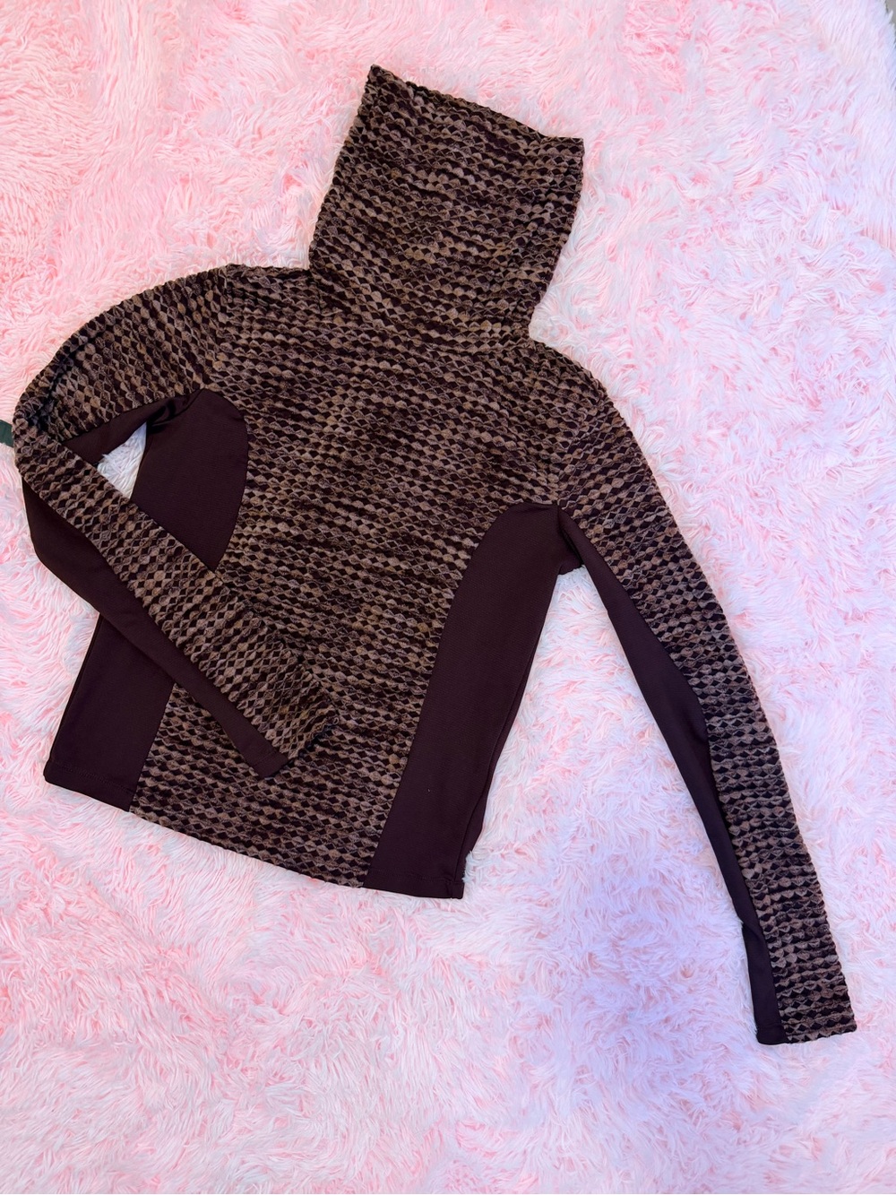 NWT Nike Brown Patterned Hooded Women's Sweater